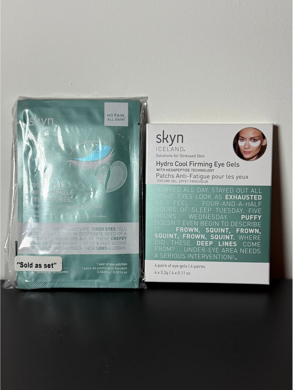 skyn ICELAND Eye Patch Set Hydro Cool + Microneedle Eye Patches NEW